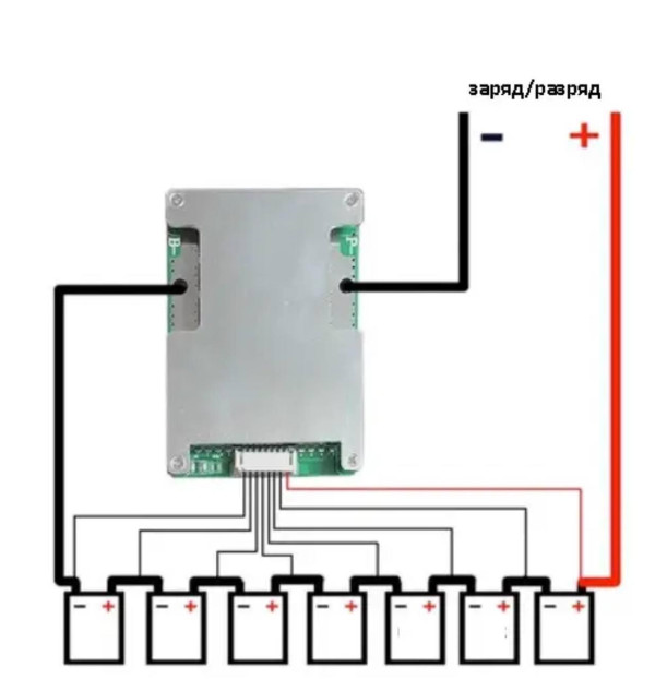 Плата BMS Li-Ion 7S/50А 24V(29,4V) Плата BMS Li-Ion 7S/50А 24V(29,4V)