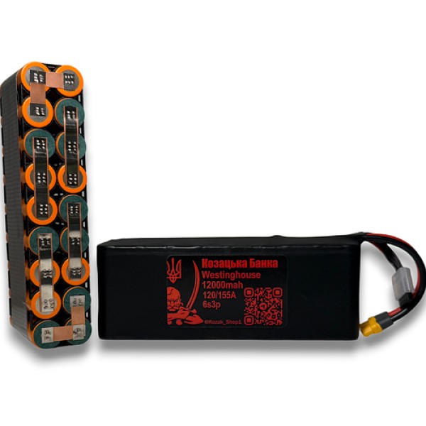 6S3P Westinghouse 12000мАг 120/155A Акумулятор для ФПВ дрона 