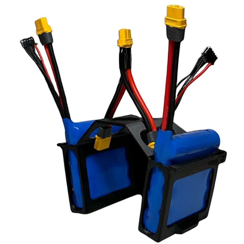 Спарка акумуляторів 4S2P 11000mAh LI-HW 17.4V для DJI Matrice 4T з кріпленням і конектором (підвищена напруга 4.4В)
